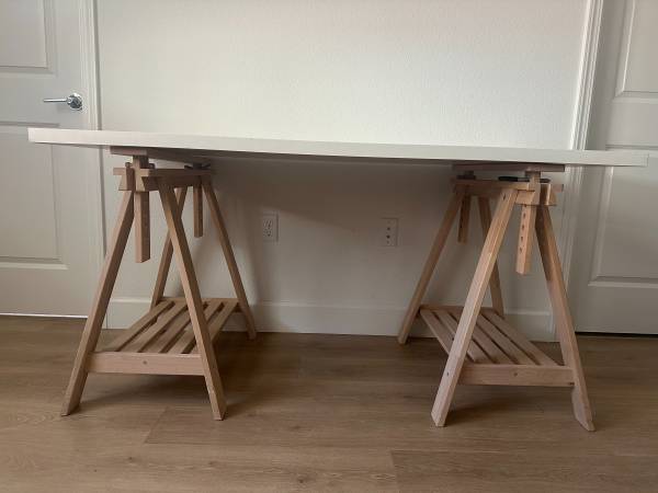 IKEA LAGKAPTEN / MITTBACK Trestle Desk 1