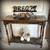 REFINISHED ANTIQUE ENTRY/SOFA TABLE with sweet pull out shelf 3 thumbnail