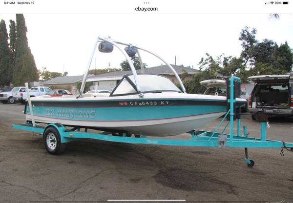 1991 Natique Ski Correct Craft With Trailer 19ft Automatic $1,900 1