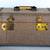 Vintage Tweed Train Case, Leather Trim Clear Plastic Handle 4 thumbnail