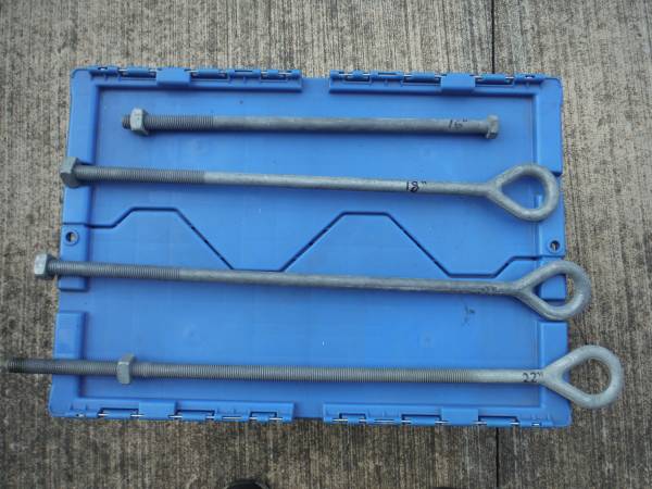 GALVANIZED 5/8" EYEBOLTS 1