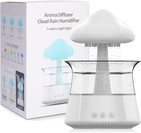 Cloud Rain Humidifier for Bedroom & Large Room Water Drip Humidifier w 1