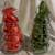 3 "LIBBEY" CLEAR GLASS HOLIDAY / CHRISTMAS TREE CANISTERS 4 thumbnail
