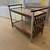 Vintage midcentury modern chrome and walnut bar cart 1 thumbnail