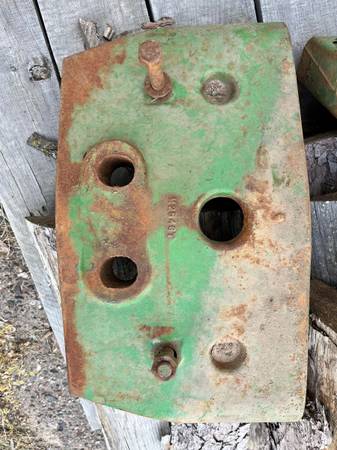 Vintage John Deere tractor weights 1