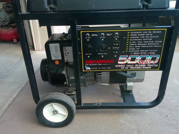 5000 watts generac generator in very good condition 1