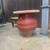 Hand cut limestone/travertine top on large glazed pot 4 thumbnail