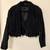 Vintage Styleworks Womens Black Suede Fringe Jacket, Size L 1 thumbnail