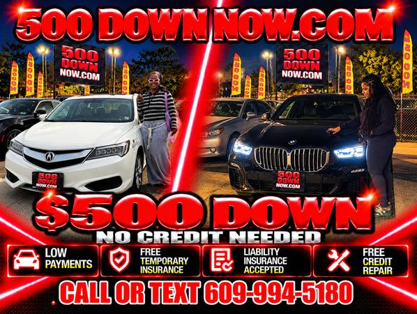 2019 NISSAN MAXIMA, ILX, JEEP ONLY $499 DOWN! YOU PICK THE CAR NOT US 1