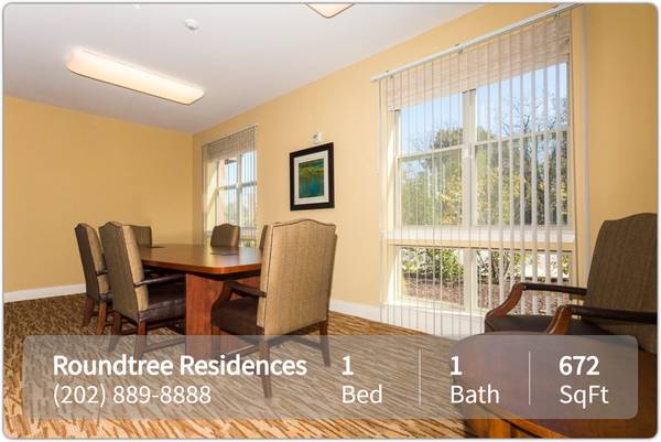 $1,562 / 1br - 672ft2 - Great location near public transportation! The Roundtree Residences (Washington - Southeast)64040030597761121
