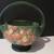 Antique Roseville Clematis Green Pottery Basket Bowl circa 1944 1 thumbnail