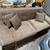 Brown striped sofa sleeper 1 thumbnail