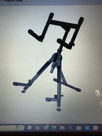 Quik-Lok BS-625 Dual Amp Stand Black 1