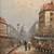 original signed Burnet oil canvas painting art Paris France Street art 2 thumbnail