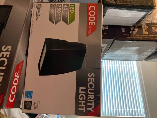 Code Security Light LED 35 Watt Black 3200 Lumens New! 1