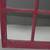 Rustic painted red frame windowpane window wall hanging mirror 28"x25" 8 thumbnail