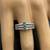 0.88 ctw Fancy Blue & White Diamond Three-Stone Multi-Row Triple Chann 2 thumbnail