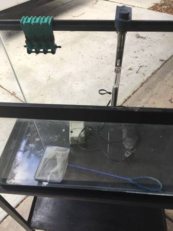 Aquarium supplies & 2 gal fish bowl 1