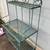 Green, metal bakers rack or plant stand. Nice (shorter 54" tall) stand 2 thumbnail