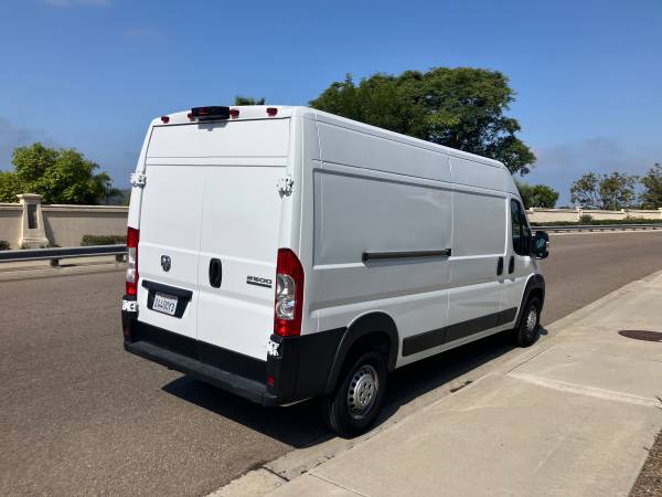 2025 ram promaster 2500 high roof cargo van extended 159’ wheel base - $37,900 (San diego)63440465645697121