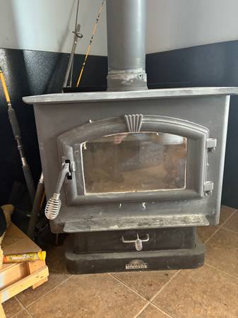 Fireplace with exhaust stack for sale 1