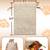 75 Small Burlap Drawstring Gift Bags - 3.7" x 5.4" - NEW 2 thumbnail