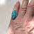 Excellent Vtg Navajo ERNEST PINO Sterling Blue Turquoise Sz 7 Ring 8 thumbnail