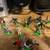 (34) Britains Deetail, Knights, Turks, Mounted, Gold Knights, Red Bere 8 thumbnail