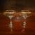 Vtg Pair of GOLD RIM crystal champagne glasses-WEDDING!! 1 thumbnail