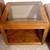 2 Oak and Smoked Glass Top End Table Set 2 thumbnail
