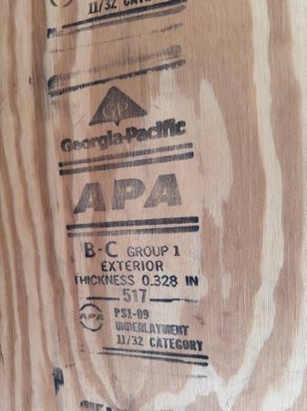 Underlayment, 4’ x 8’ 1