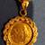 Dos y Medio pesos gold coin on 14k bezel on 10k rope chain 3 thumbnail