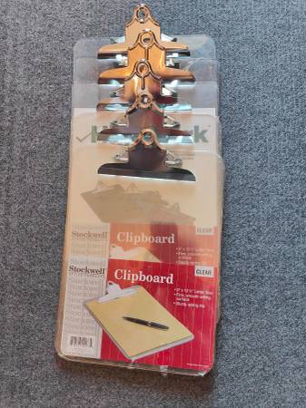 BRAND NEW-NEVER USED PLASTIC CLIPBOARDS-24 1