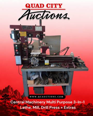 Central Machinery 44142 Multi Purpose 3-In-1 Lathe, Mill, Drill Press 1