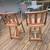 TEAK WOOD BAR STOOLS 4 thumbnail