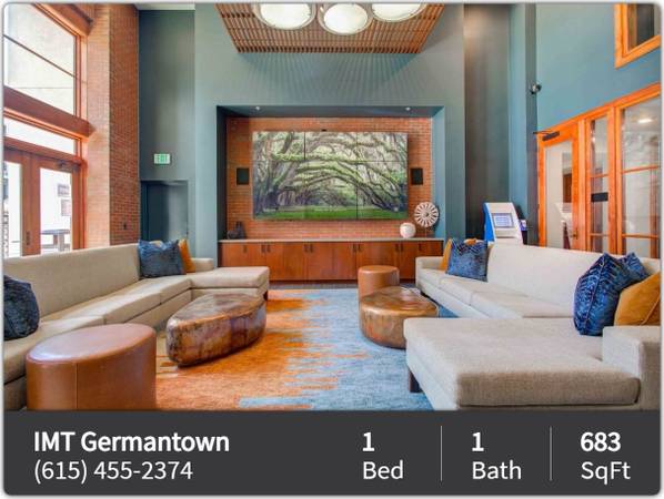 $1,770 / 1br - 683ft2 - Live the life! Amazing rooftop lounge space - gorgeous common areas (Nashville - Downtown Germantown)63680301160323122