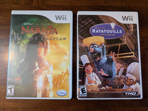 Wii Games The Chronicles of Narnia Prince Caspian and Ratatouille 1