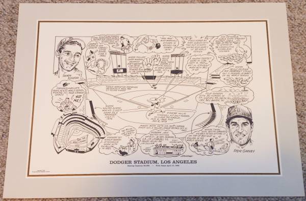 Amadee Art Print Los Angeles Dodger Stadium The Sporting News Koufax + 1