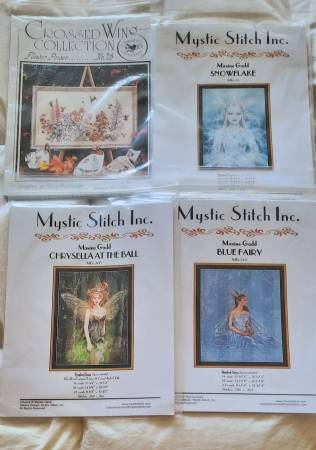 NEW CROSSTITCH PATTERNS BOOKS & FABRIC 1