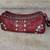 Vintage Red Snakeskin Studded Handbag shoulder arm purse 3 thumbnail