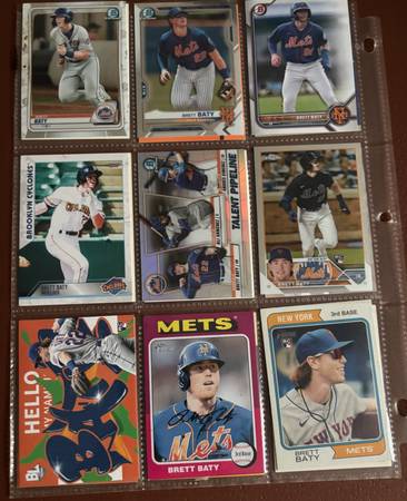 Brett Batty Mets 9 baseball cards buy 1 or all 1