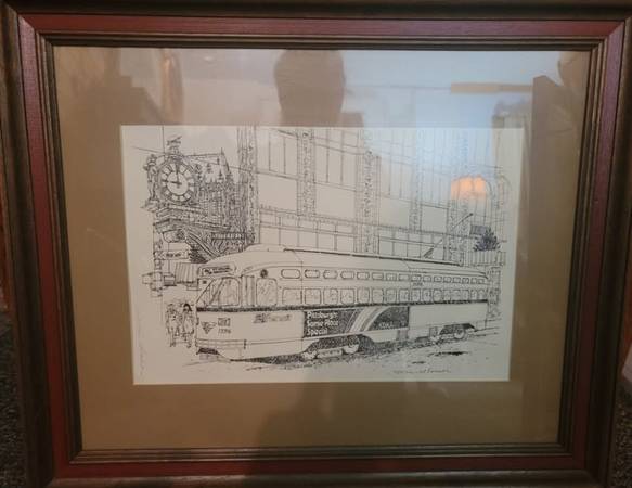NEVIN ROBINSON, ''Pittsburgh Some Place Special'' print~wooden frame 1