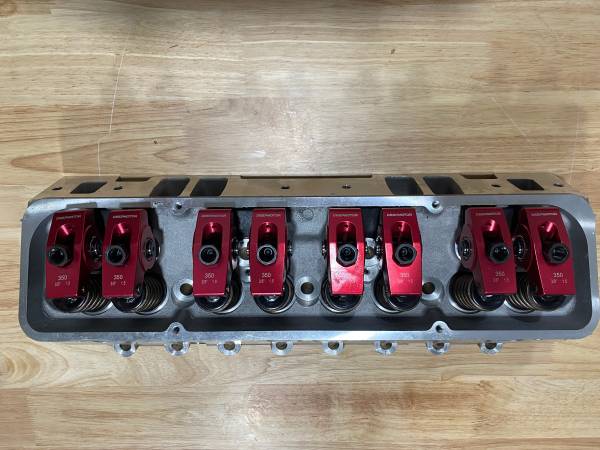 Small Chevy Straight Plug Aluminum Heads. Brand New ! 1