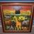 Vintage African Folk Art Painting on Canvas of Animals 1 thumbnail