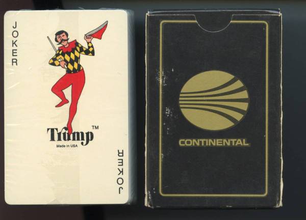 CONTINENTAL AIRLINES PLAYING CARDS -SEALED DECK OF CARDS W TRUMP JOKER 1
