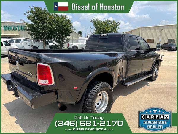 2018 DODGE RAM 3500 LARAMIE LONGHORN 4X4 6.7L CUMMINS DIESEL DRW DUALL - $34,995 (DIESEL OF HOUSTON)63621119864707121