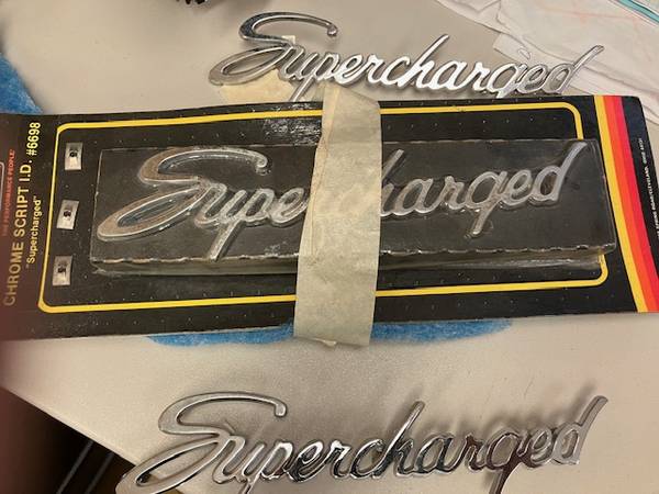 Mr. Gasket Chrome Script "SUPERCHARGED" 1