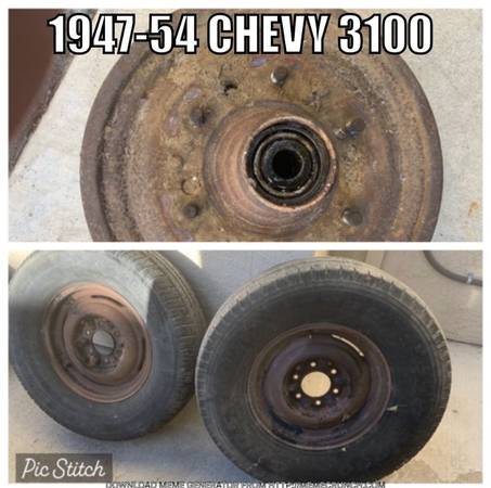 1952 Chevy truck 3100 1/2 ton hub / brake drum 6 lug 16” - $40 (Riverbank)63471299111043122