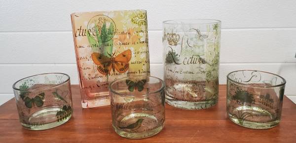 Glass Botanical Vases + Candle Holders 1