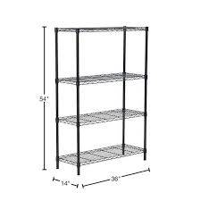 New HDX 4-Tier 14x36x54 Steel Wire Shelving | Model 21436BPS 1